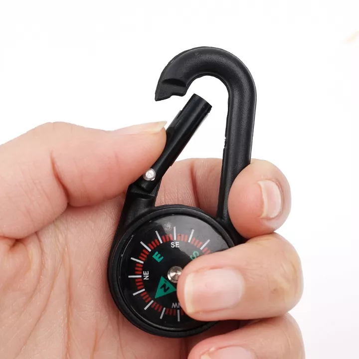 【Chasers Cửa Hàng Ngoài Trời】móc Leo Núi Cắm Trại Ngoài Trời La Bàn Móc Khóa Mini Móc Khóa Dụng Cụ Sinh Tồn