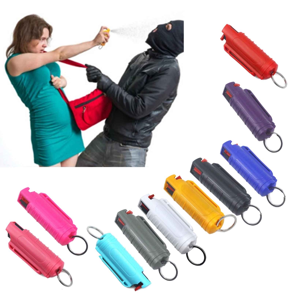 Press Type Spray Keychain Portable Refillable Small Spray Bottles Keychain for Pepper Water, Perfumes Easy to Carry