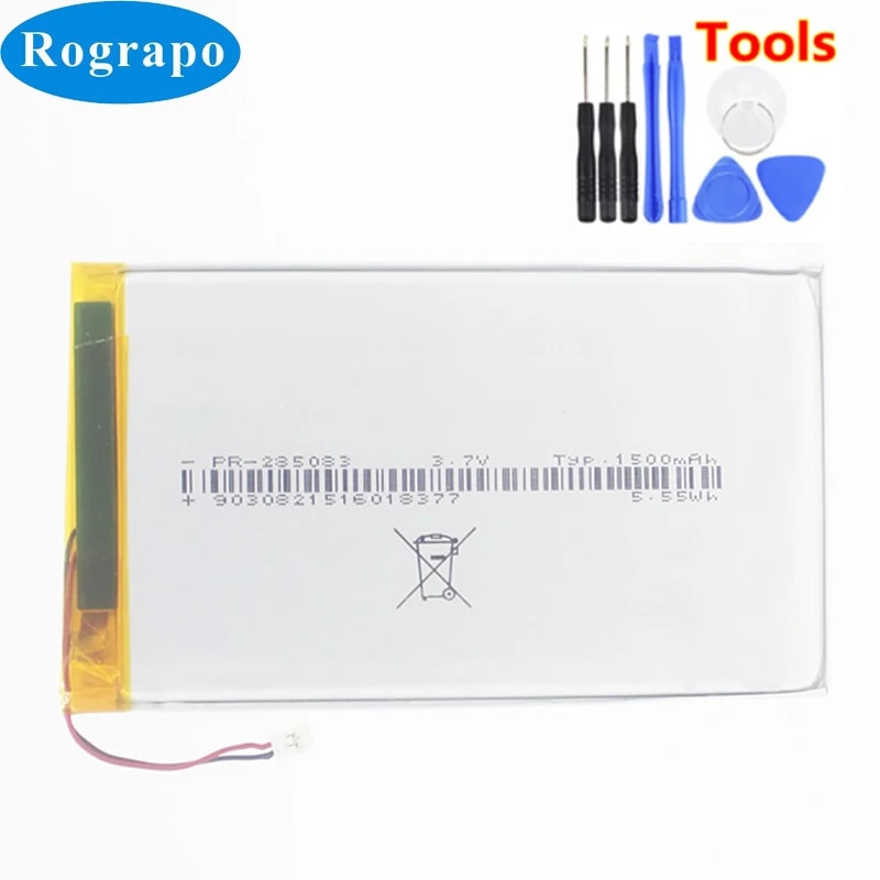 New for kobo aura n514 pr-285083 pr-284983n accumulator 3.7v 1500mah replacement batterie 2-wire plugtools