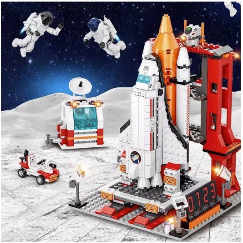 Bộ Đồ Chơi Lego Tên Lửa Vũ Trụ Không Gian 107 Món