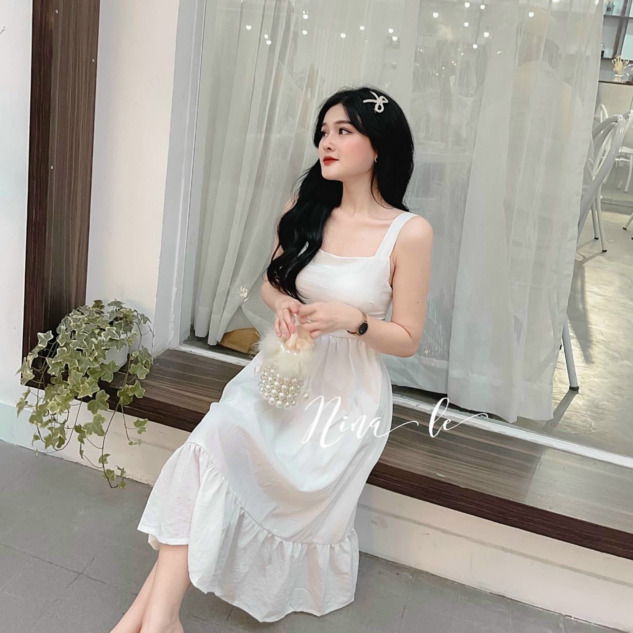 Đầm maxi hở lưng mẫu mới xinh lung linh dx22