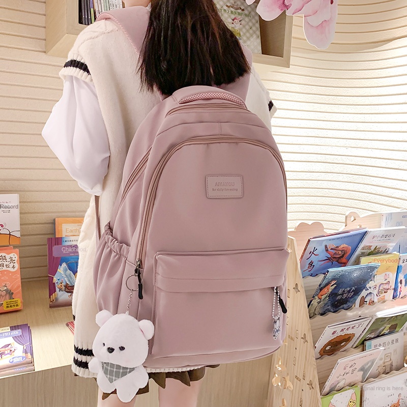 New Female Fashion Lady High Capacity Waterproof College Backpack Trendy Girls Laptop School Bags Cute Girl Travel Book Bag.