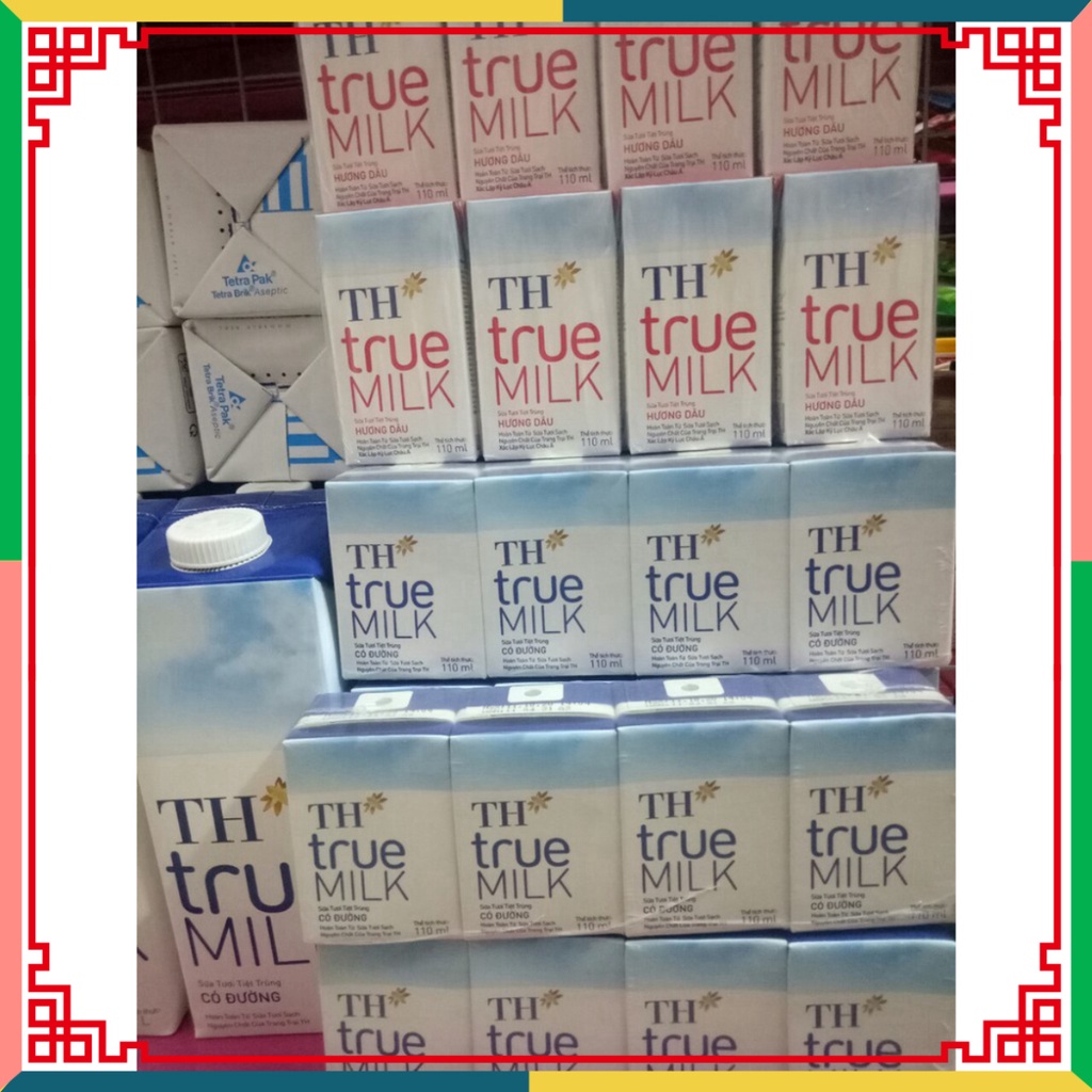 Sữa TH True Milk vỉ 4hx110ml/4hx180ml