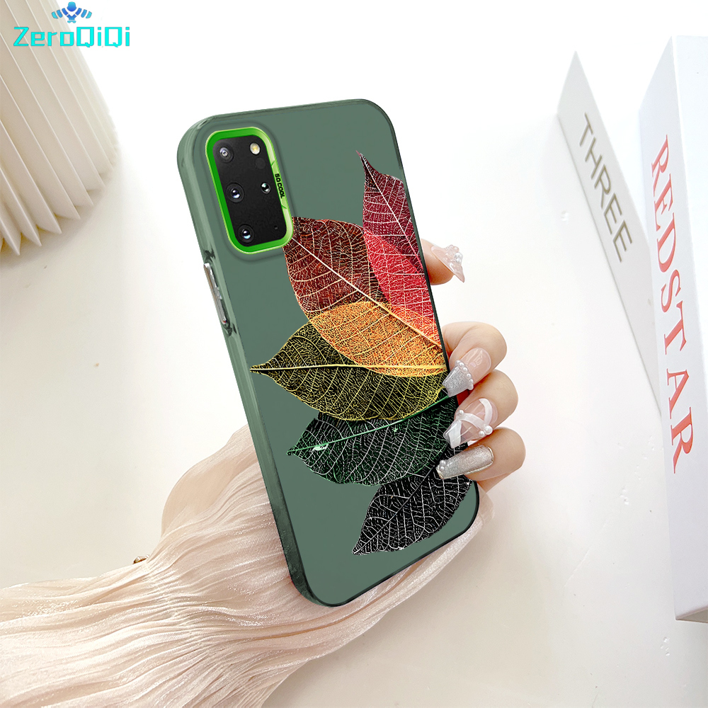 ZeroQiQi for Samsung S20 Plus Back Cover Leaf Specimen Creative Contrast Color Hard Phone Case for Boy Girl. 