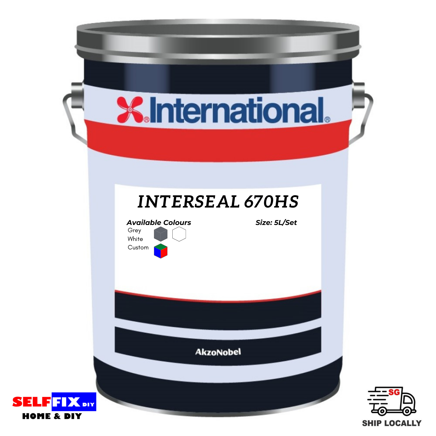 International Paint Interseal 670HS 5L White / Grey / Customer