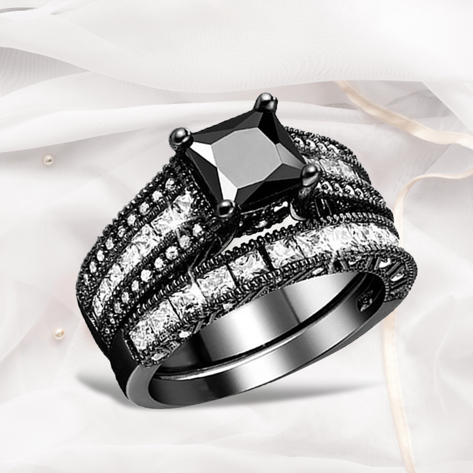 Rings | Black Diamond Ring For Women | Freeup-vachngandaiphat.com.vn