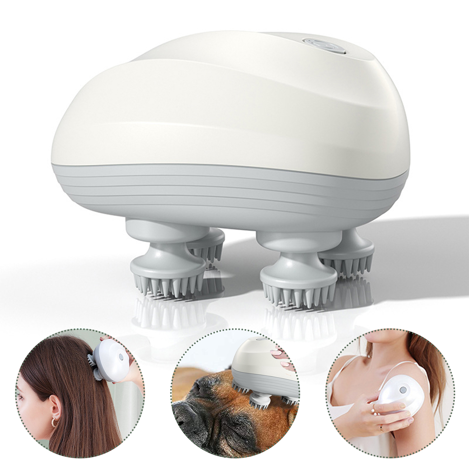 Joint Pain Relief for Cats Pet Massager for Cats Electric Octopus Head Massager Soothing Pet Massage Tool for Cats Relaxation Joint Relief and Bonding Favorite