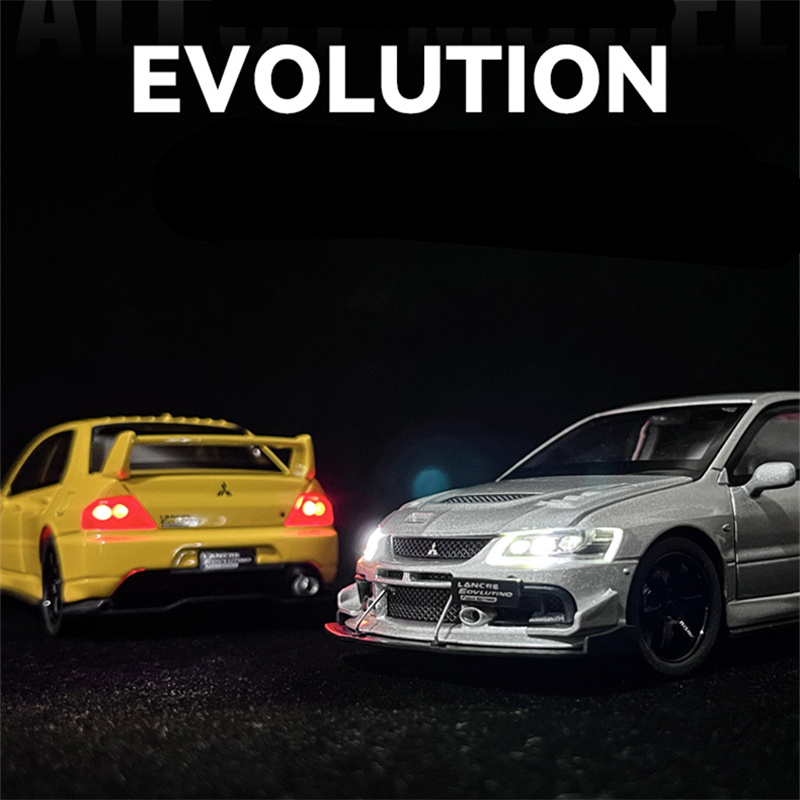 1:32 Mitsubishi Lancer Evolution EVO IX 9 Alloy Sports Car Model Diecasts Metal Racing Vehicles Car Model Sound Light Kids Gifts.