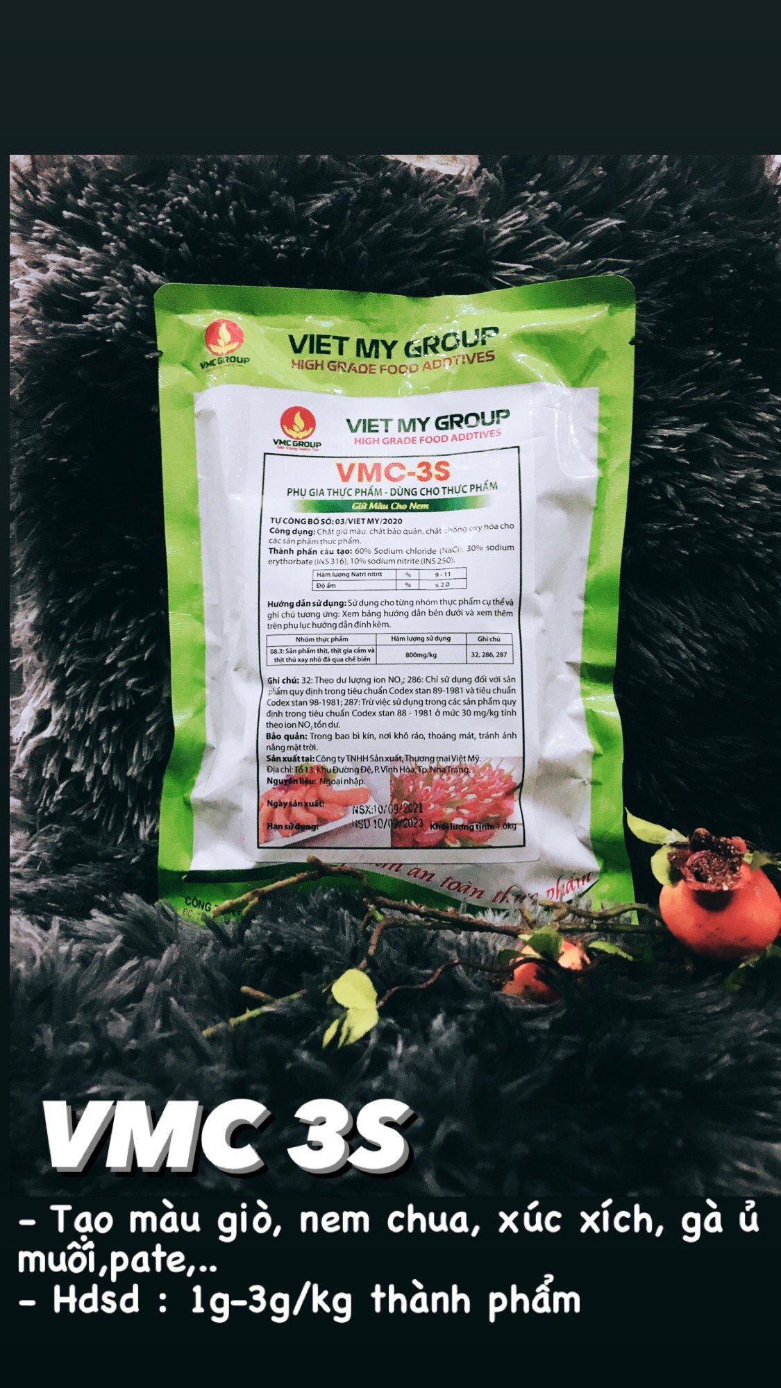 Tạo màu đỏ cho nem chua xúc xích VMC-3S