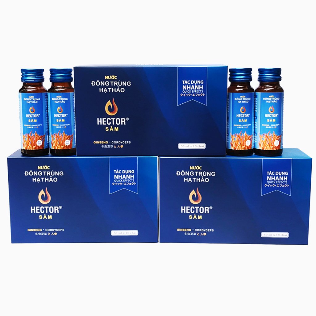 Đông trùng hạ thảo Hector Sâm Hộp 10 Chai