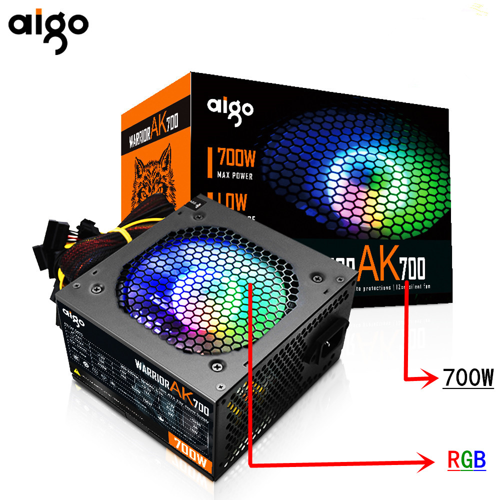 Aigo AK 500W/600W/700W Power Supply Units For Desktop PC Computer