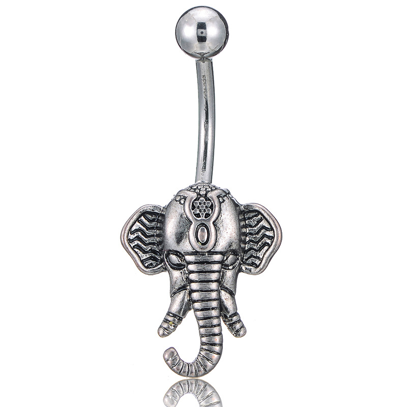 Metal%20Elephant%20Head%20Belly%20Button%20Anti-allergy%20Stainless%20Steel%20y%20Piercing%20Ombligo%20Body%20Jewelry%20For%20Wo%20-%20Image%204