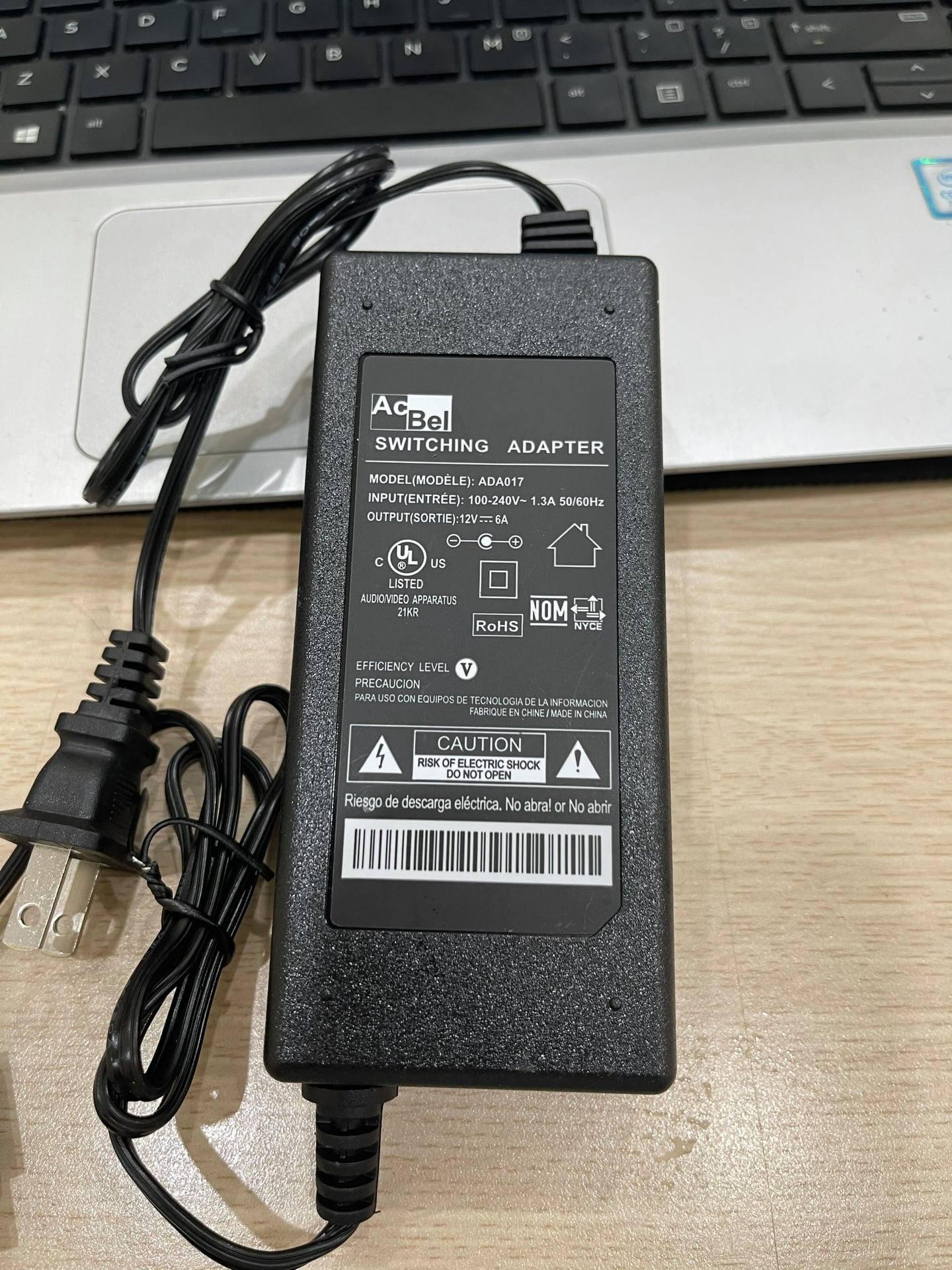 Nguồn Adapter 12V5A ACbel Cho Camera, Đèn Led, Máy Bơm