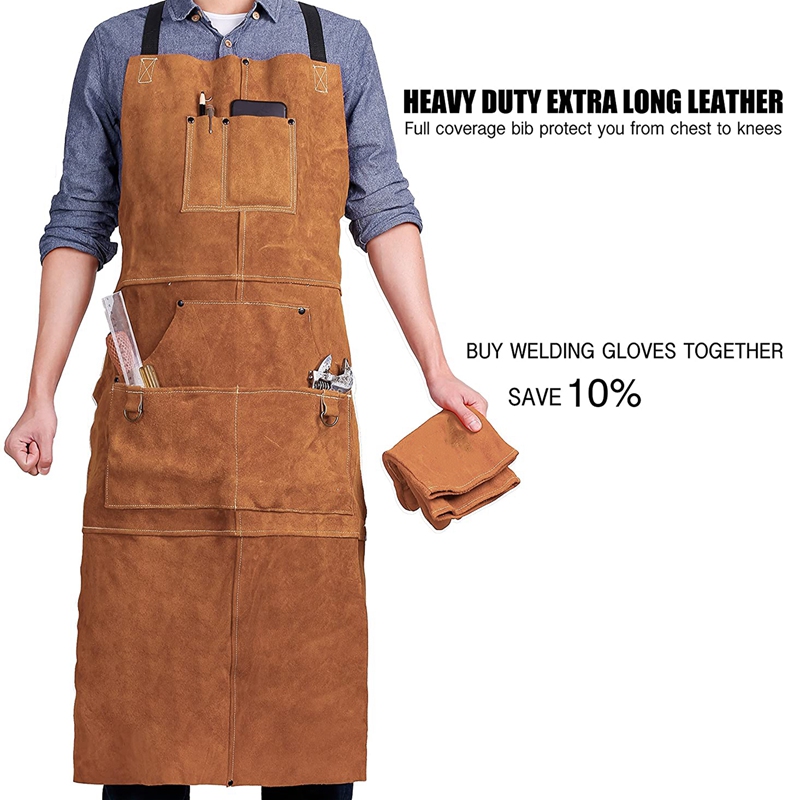 welding apron and gloves