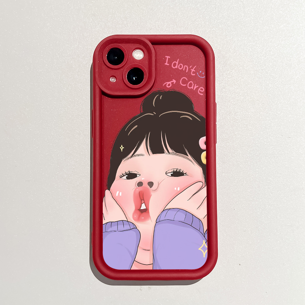 Hontinga for OPPO A3x 4G 5G A3 Pro Back Cover Cute Girl Pattern Ladder Soft Camera Protection Rubber Phone Case. 