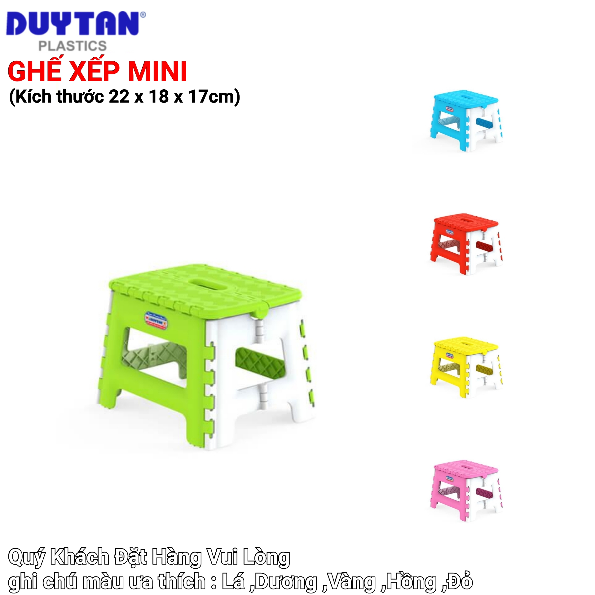 Ghế nhựa xếp mini duy tân