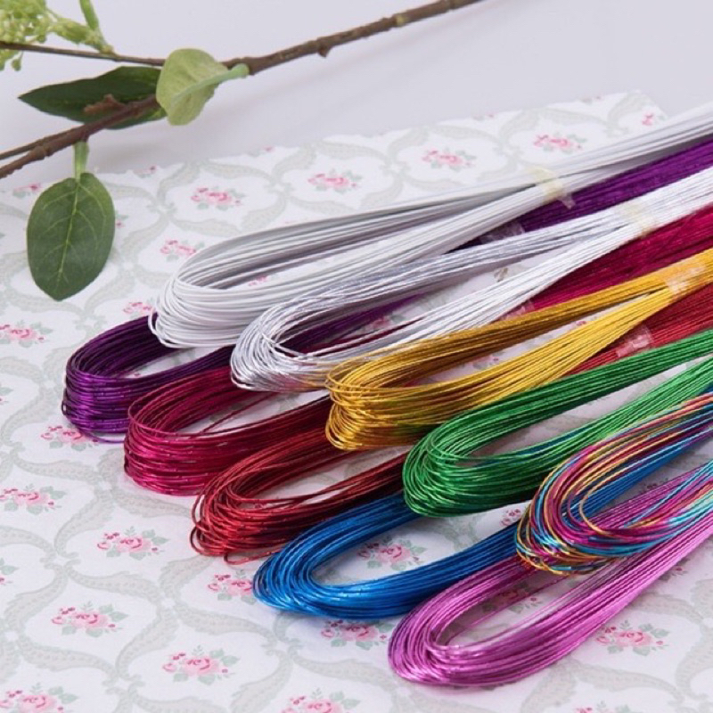 20 sợi kẽm xi nẹp lá làm hoa handmade