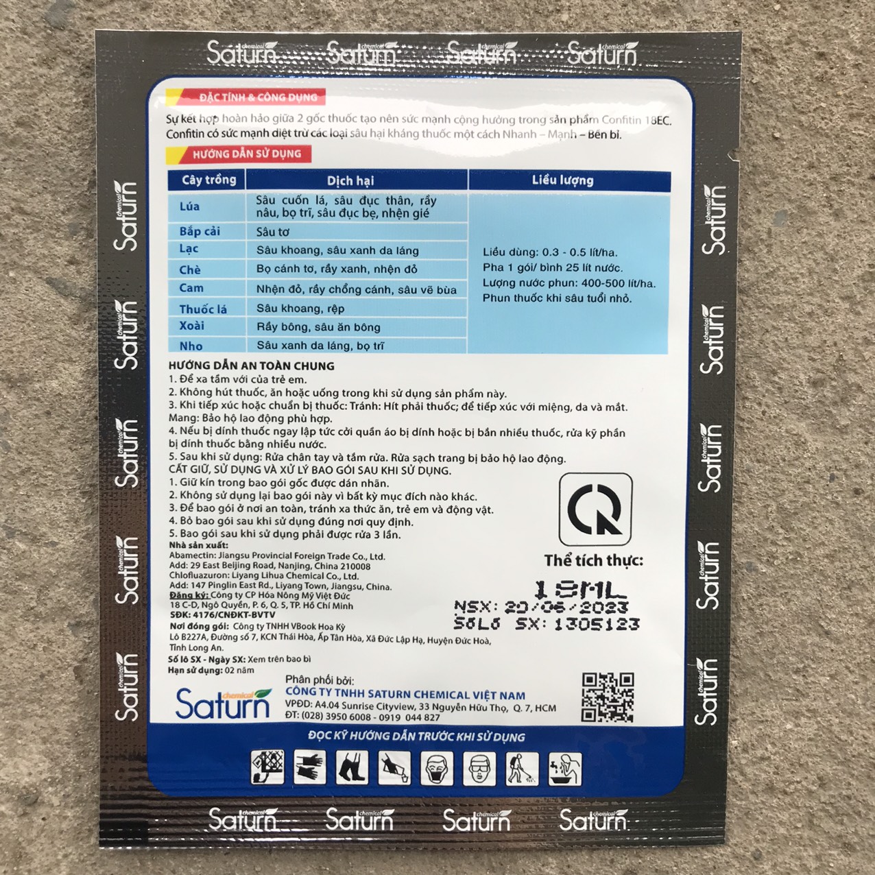 (SÂU) Confitin 18EC - Gói 18ml Saturn