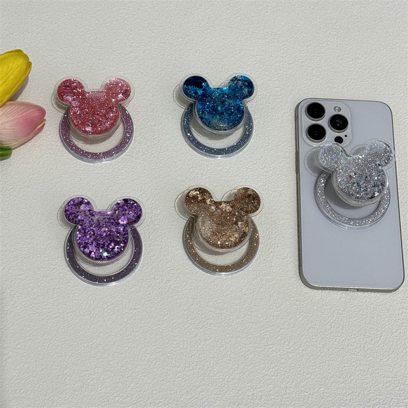 Zeallion Cartoon Mouse Head Pattern Magsafe Attraction Phone Grip Tok Phone Holder for iPhone Stand.