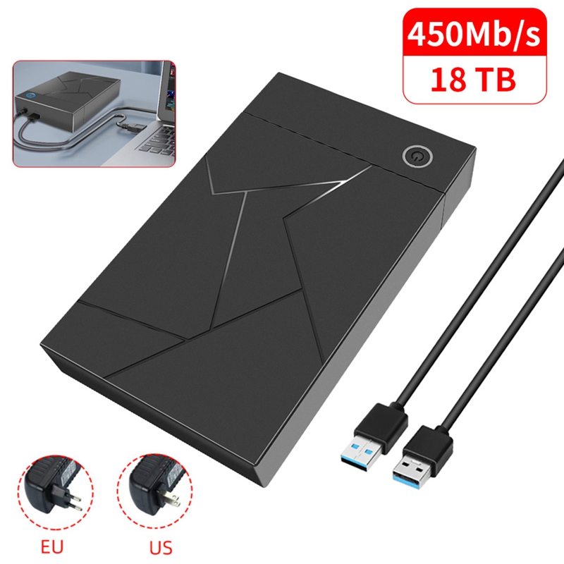 3.5 Inch HDD Enclosure USB 3.0 to SATA Hard Drive Case SSD Enclosure External Solid State Hard Drive Disk Box