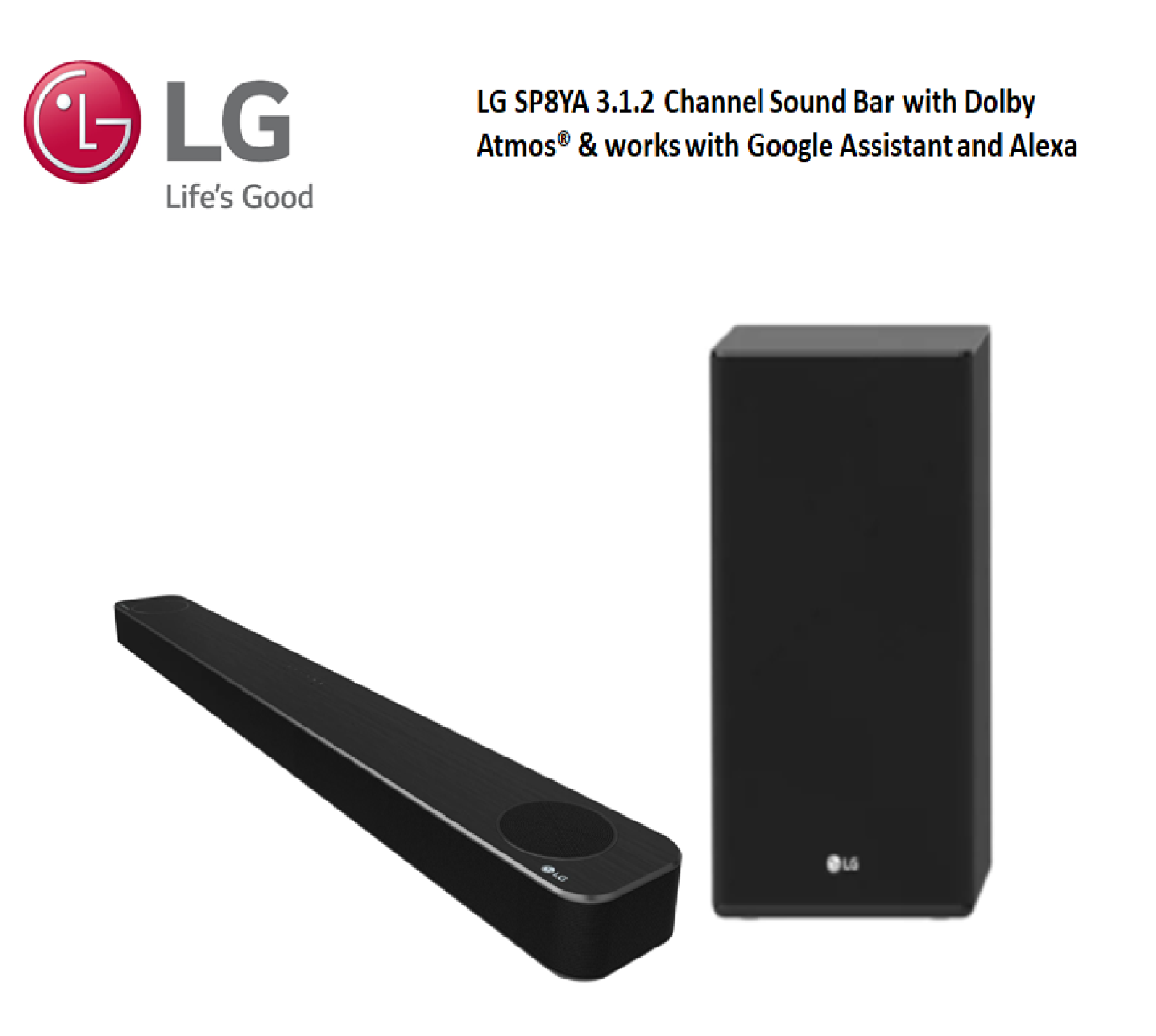 LG SP8YA 3.1.2CH Dolby Atmos High Res Audio Sound Bar Lazada Singapore