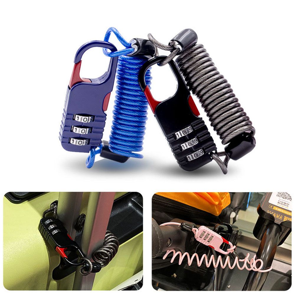 SWALLOWED Mini Metal Safety Accessories Cable Bicycle Accessories Cable Lock Bicycle Lock Security Lock Cable Lock Helmet Lock