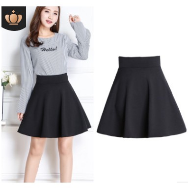 Chân Váy ngắn Dáng Xòe Cạp Chun