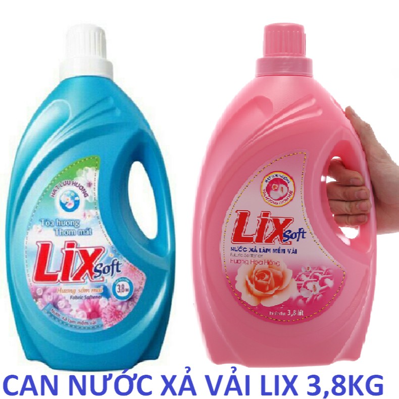 HCM - Nước xả vải Lix Soft 3.8kg Hương sớm Mai Hoa Hồng