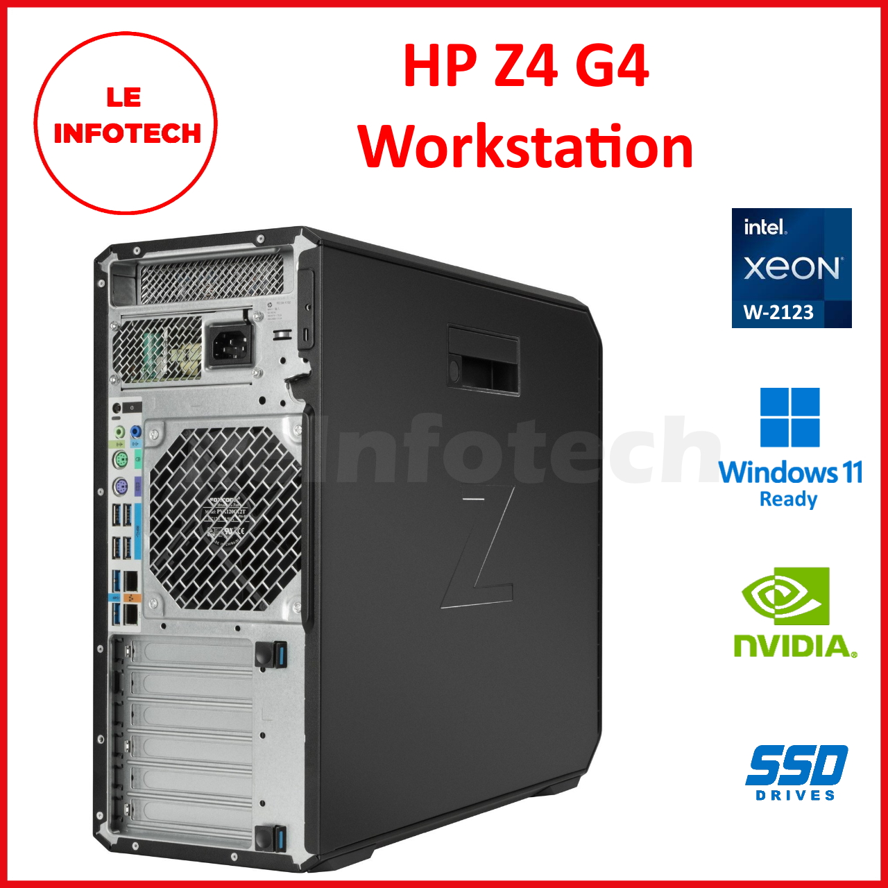 HP Z4 G4 Workstation 4-Core Xeon W2123 3.6GHz 16/32/64GB DDR4