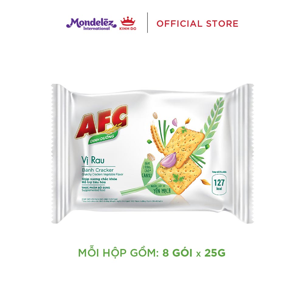 Bánh quy dinh dưỡng AFC vị rau combo 2 hộp x 193g - MixASale