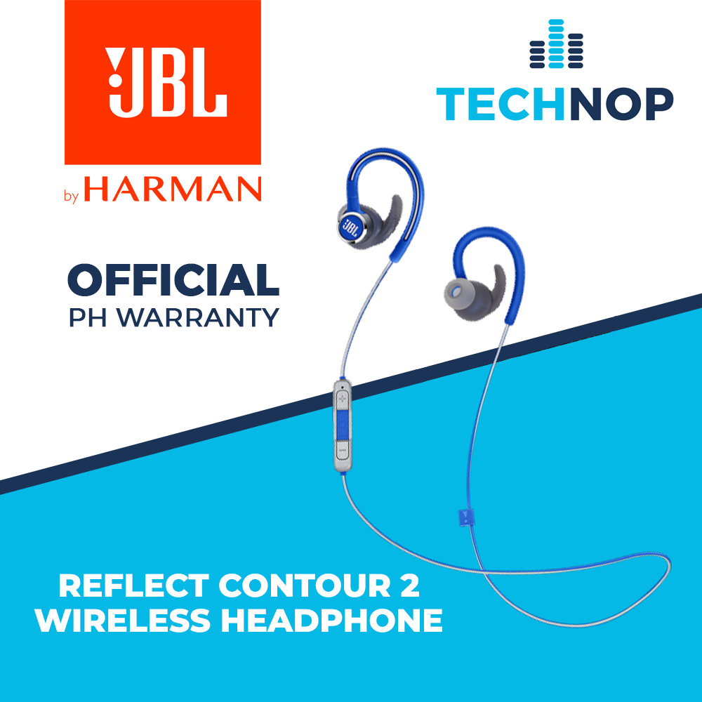 JBL Reflect Contour 2 Wireless Sport In-Ear Headphones (Blue)