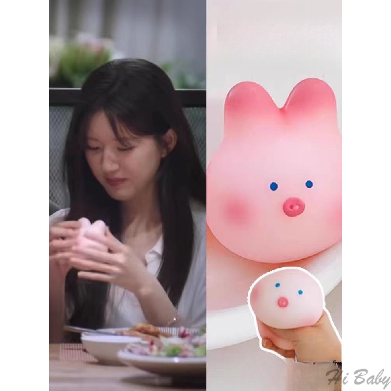 Zhao lusi cùng phong cách không thể che giấu đồ chơi xả Stress đồ chơi bóp thỏ giải nén hoa anh đào