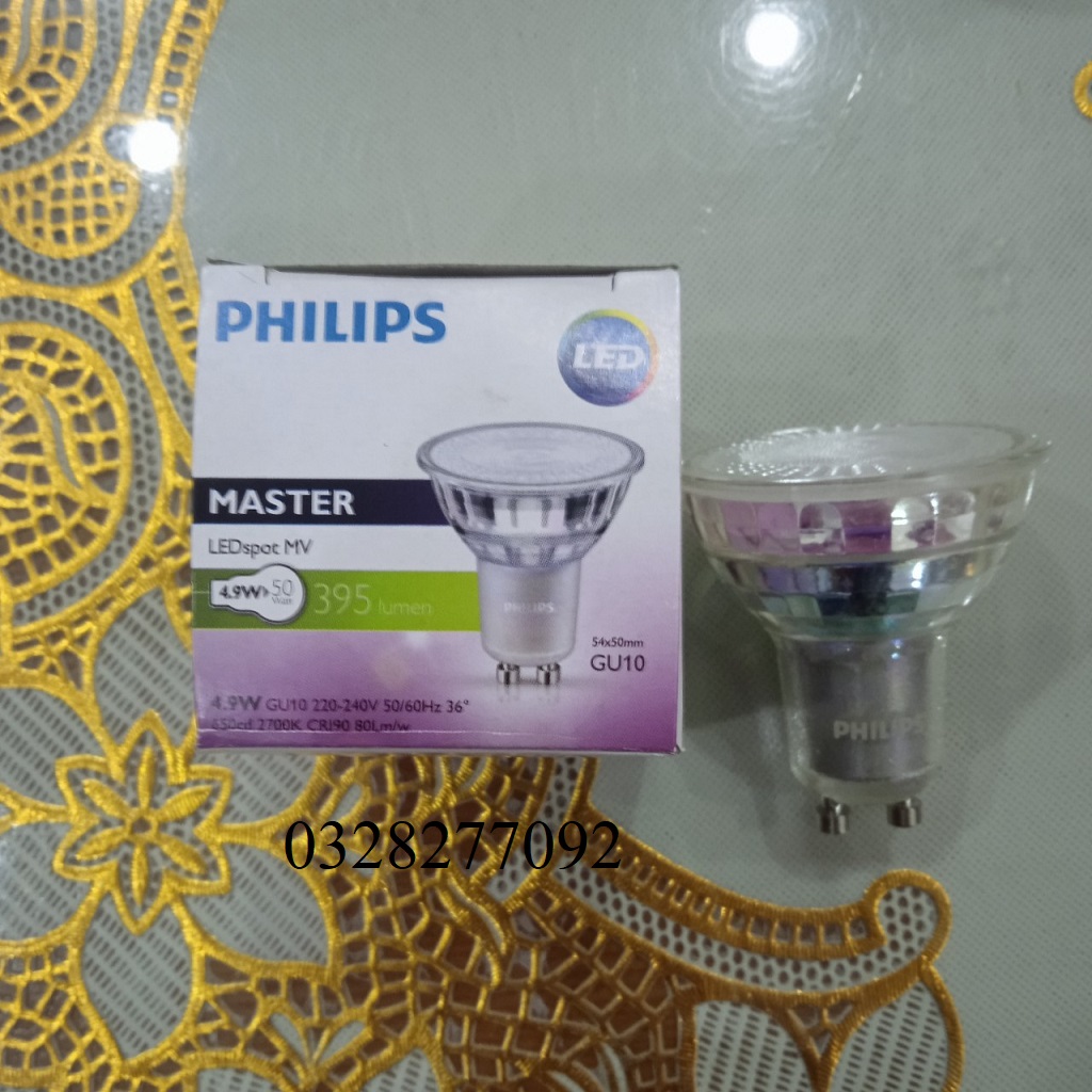 Bóng Đèn led GU10 4.9W Philips Master 927/930/94036D Dim