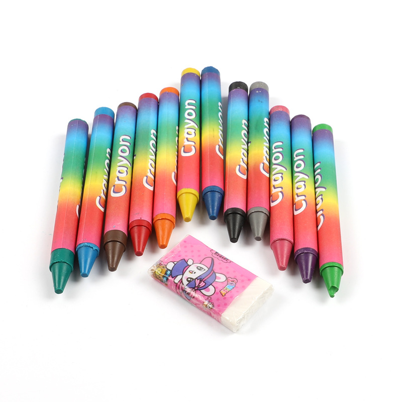 4-LAYER 46-DETAILED ROTATION DRAWING SET FOR KIDS IN MANY COLORS_Including: 6 COLOR brushes, 12 COLOR pencils, 12 wax pencils, 12 compressed COLORS, 1 eraser, 1 pencil sharpener, 1 drawing brush, 1 glue.