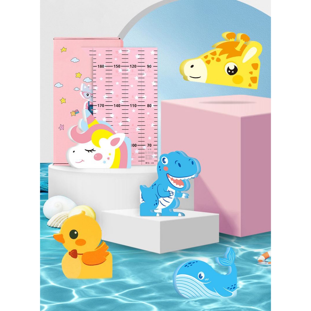 Thước đo chiều cao dán tường cho bé [Tặng kèm sticker trang trí]