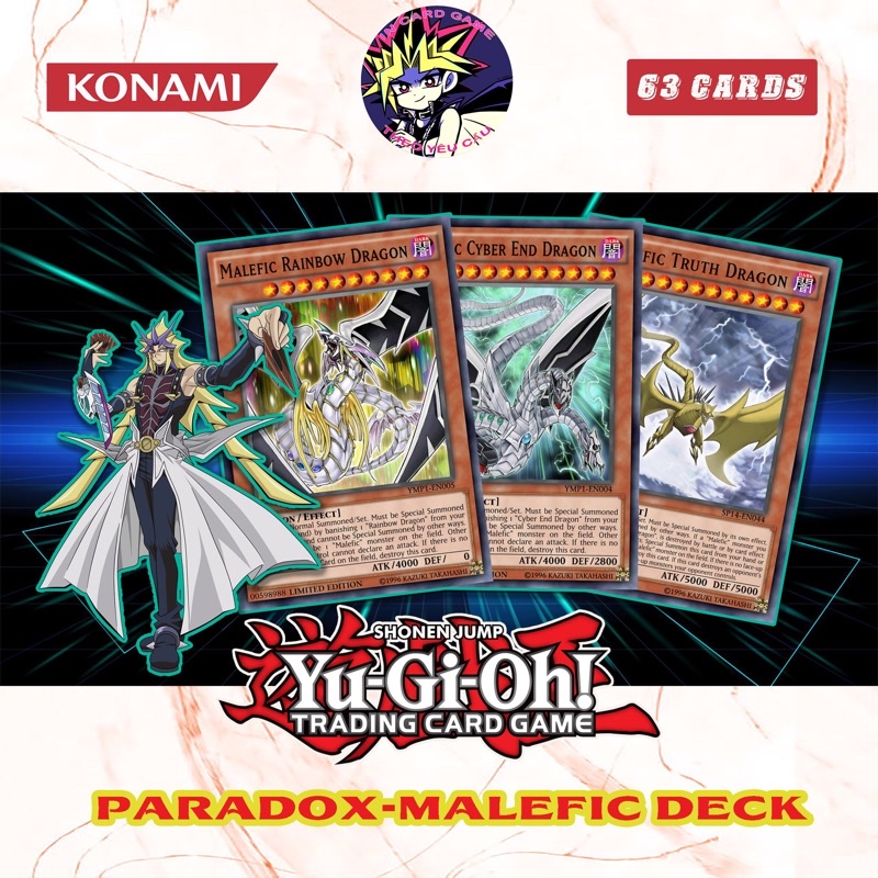 [ Bài In Yugioh ] Bộ Bài Paradox Malefic Deck 63 lá.