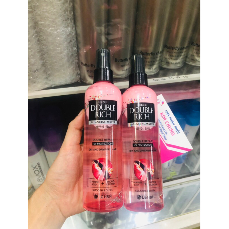 Nước xịt dưỡng tóc Double Rich Hồng 250ml