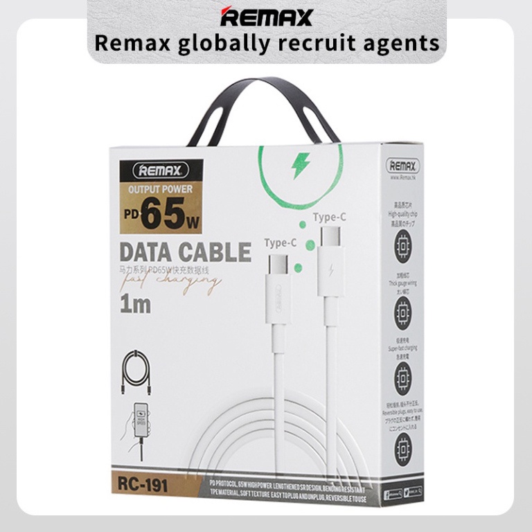 Cáp Sạc Nhanh 65W Remax RC-191 Cổng PD Type-C