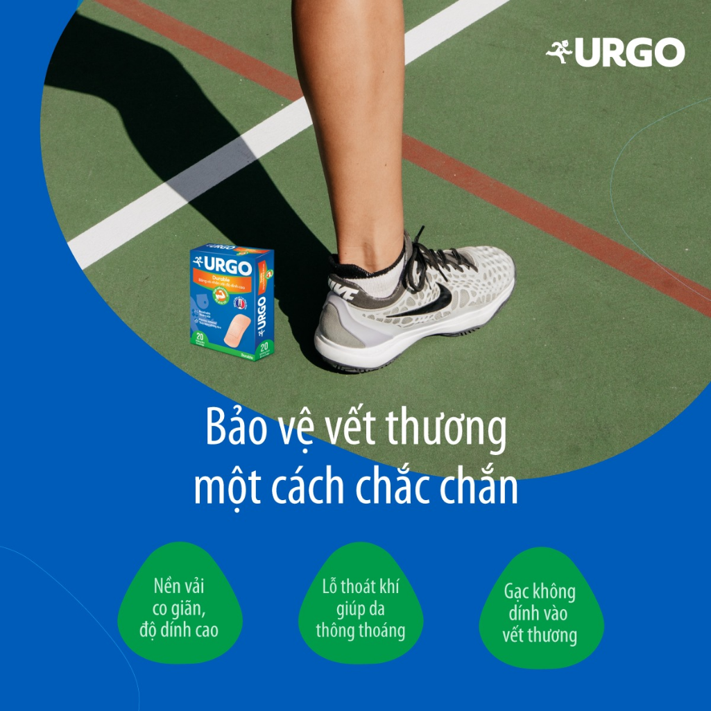Băng cá nhân vải Urgo Durable (Hộp 20 miếng)