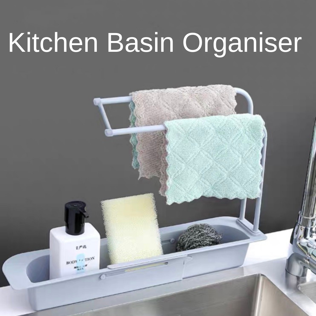 [NEW] [LOCAL SG] Retractable Multi Purpose Kitchen Sink Basket Tray Organizer Lazada Singapore