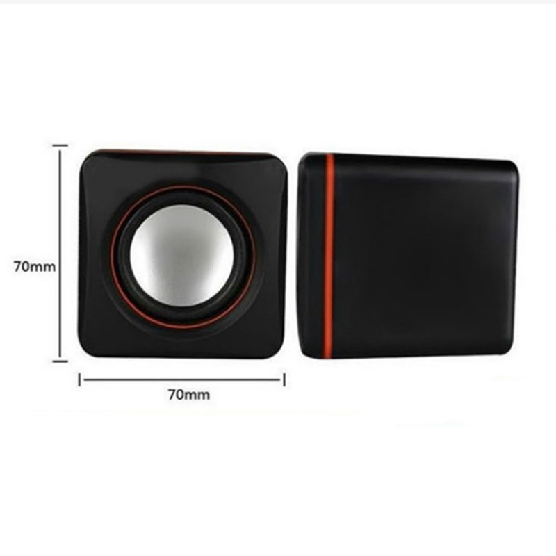 KUDIXIONG Cube computer small speaker desktop notebook desktop multimedia portable mini home wired audio