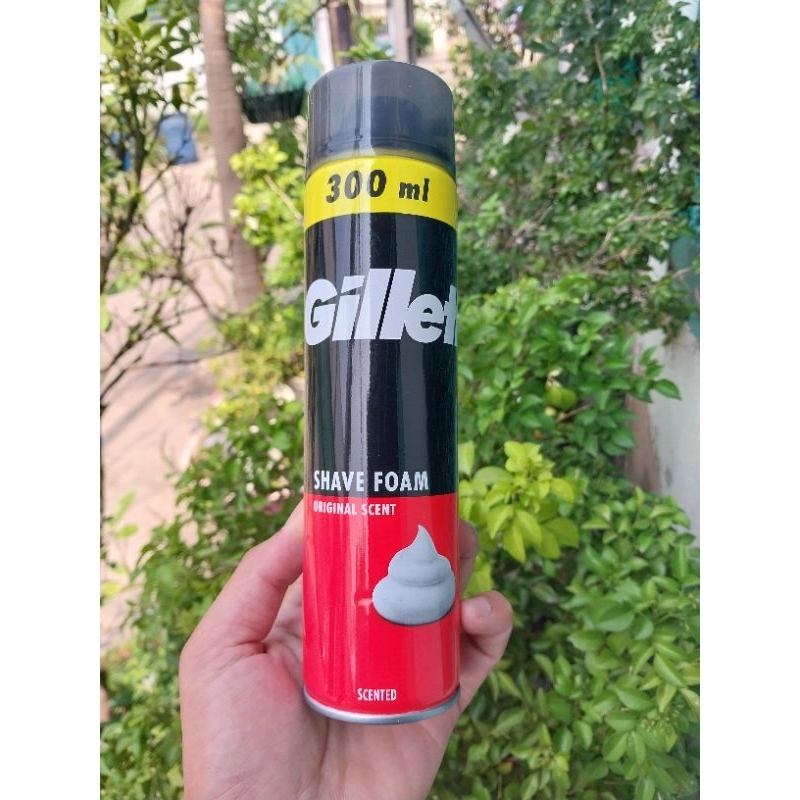 [Siêu Rẻ] [HÀNG MỸ CHUẨN]Bọt cạo râu Gillette USA 300g (Đỏ) Hadamart