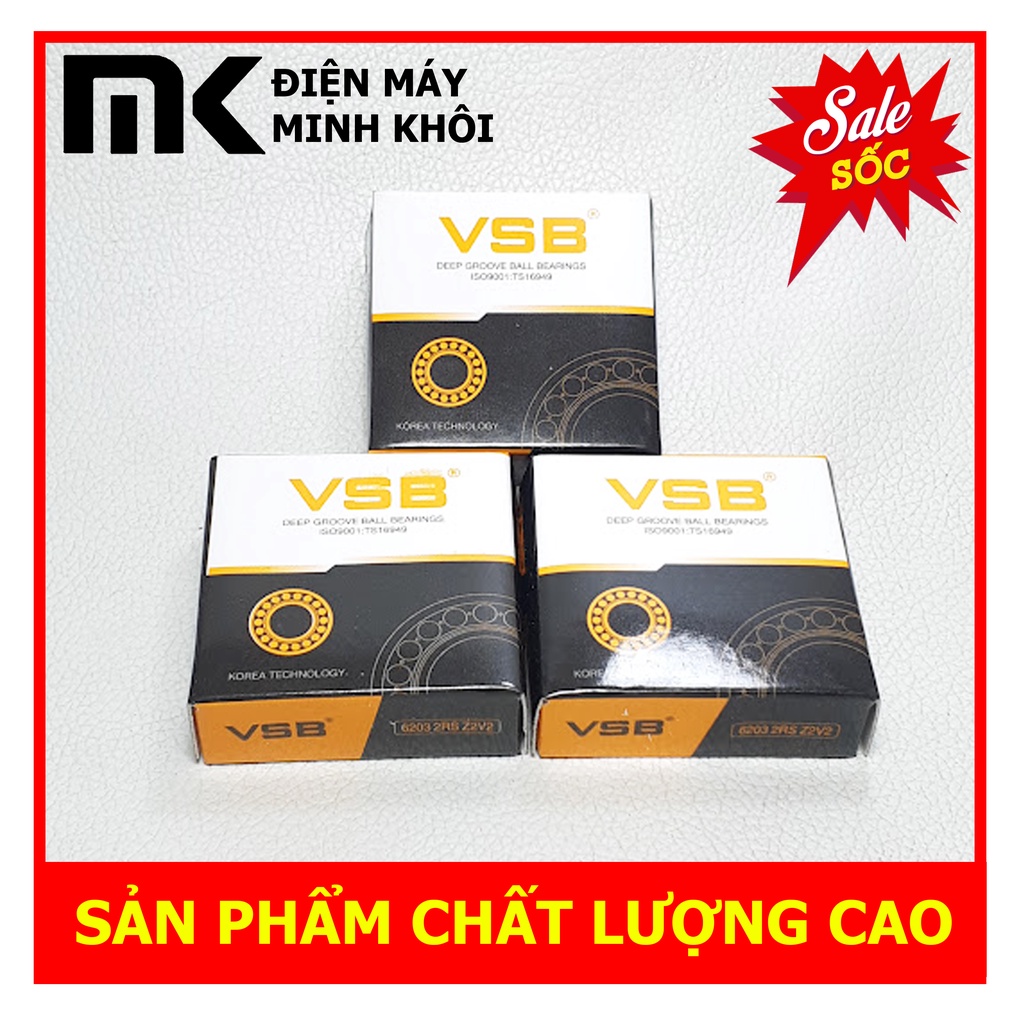 Bạc đạn - Vòng bi 6203RS cho động cơ, mô tơ...