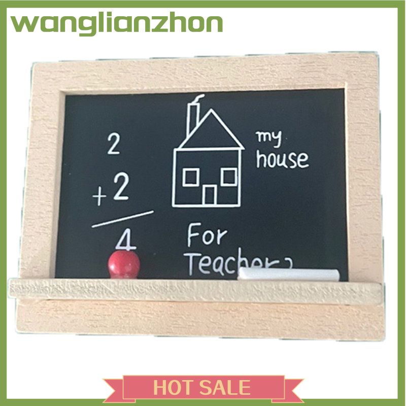 Wanglianzhon 1Pc Mini Chalkboard Model Dollhouse Miniatures 1:12 DIY Kid's Room Accessories