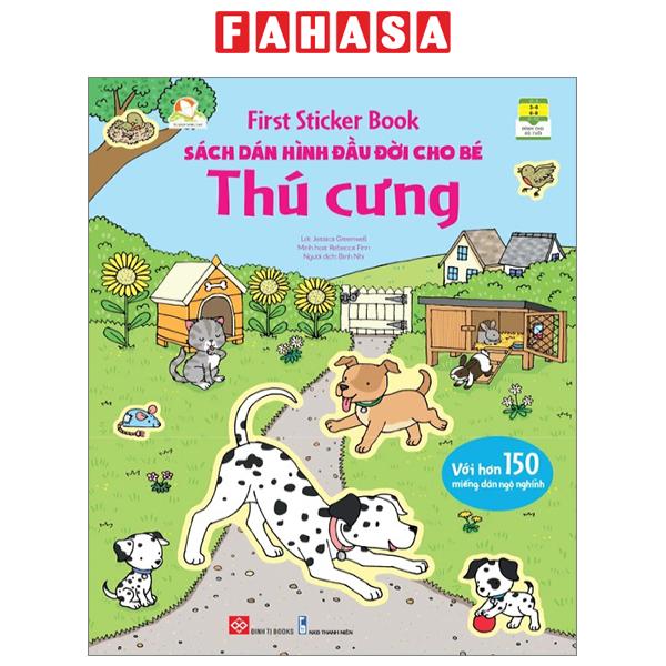 Fahasa - first sticker book - sách dán hình đầu đời cho bé - thú cưng