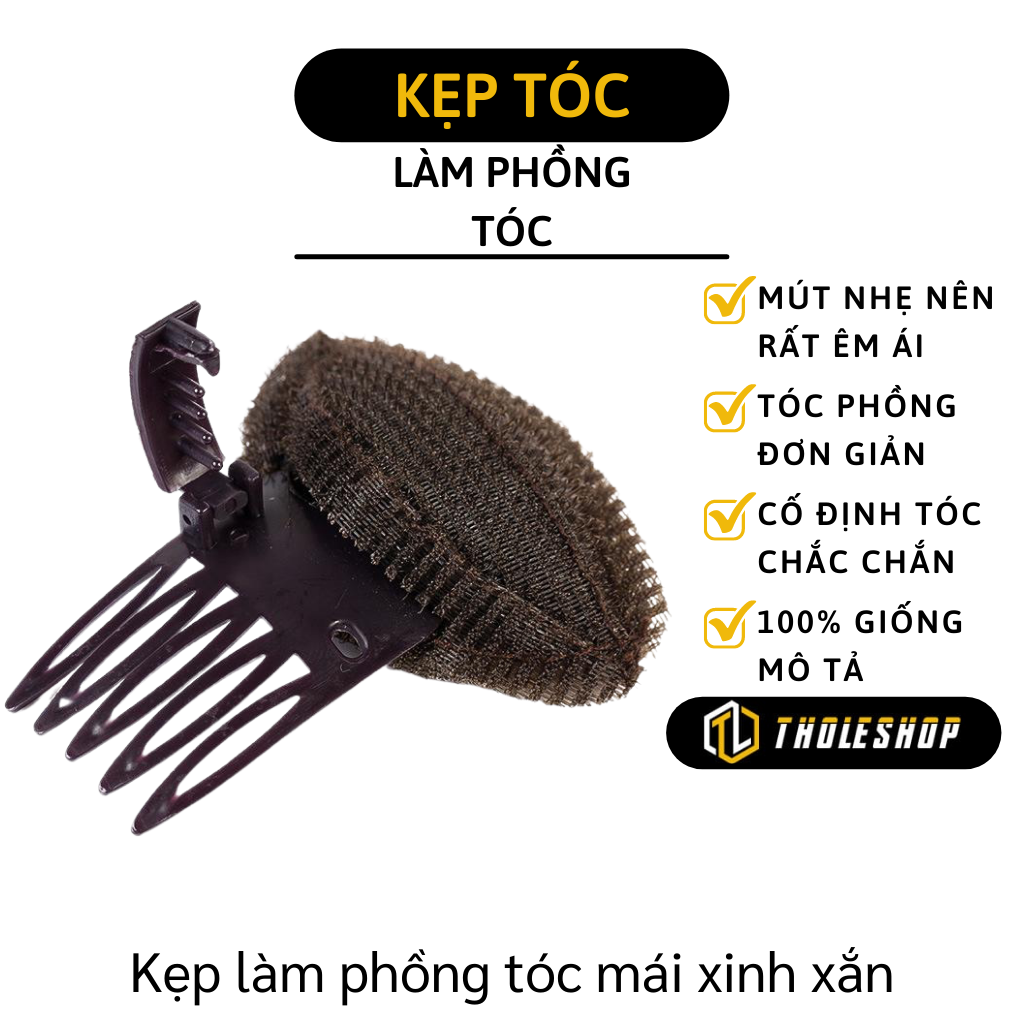 Kẹp Làm Phồng Tóc Mái - Kẹp Độn Phồng Mái Đính Mút Xốp - Xước Kẹp Tóc Mái Tạo Phồng Cho Mái Tóc Được Bồng Bềnh 6986