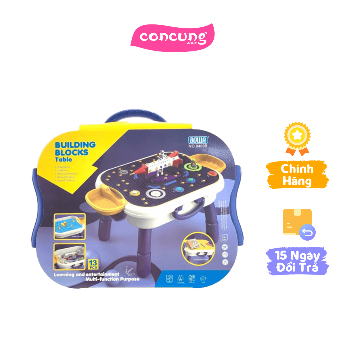 QT Nestle - Bộ bàn ghế mini kèm đồ chơi xếp hình