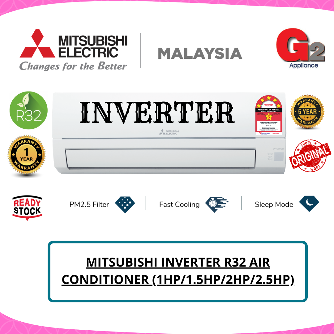 MITSUBISHI MR SLIM R32 INVERTER AIR CONDITIONER [MSY-JS10 1 HP / MSY ...