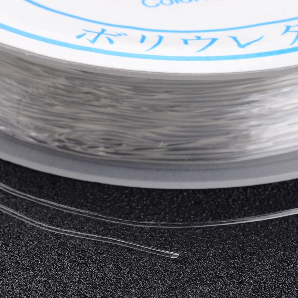 1Roll Clear Elastic Crystal Thread Stretchy String Bead Cord for Beaded Jewelry Making 0.5mm about 13.67 yards(12.5m)/roll