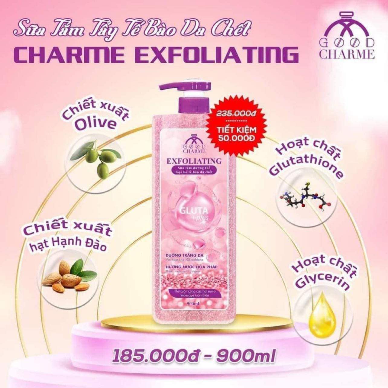 Sữa Tắm Charme_Exfoliating 900ml